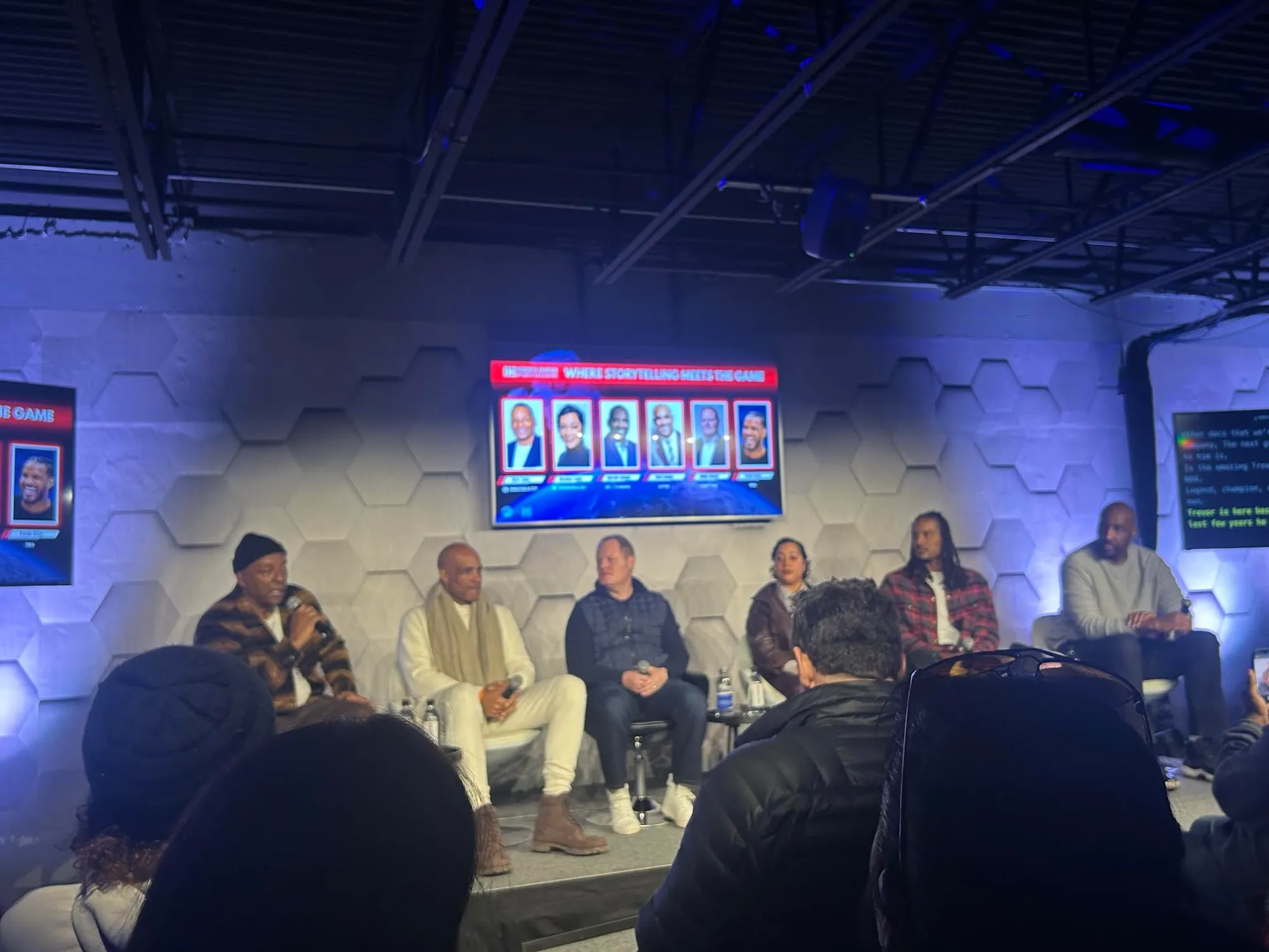 Left-to-right: Filmmaker Deon Taylor, actor Boris Kodjoe, talent agent Bobby Kenner, filmmaker Roxanne Taylor, former basketball player and actor Trevor Ariza and former football player and writer Eph